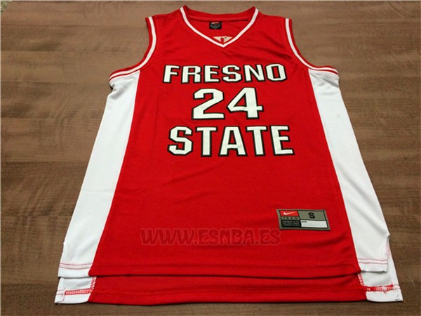 Camiseta NCAA California State University Fresno George #24 Rojo